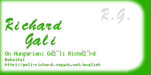 richard gali business card